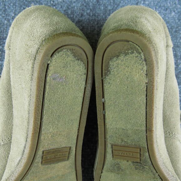 TOMS Women Ankle Boots Beige Suede Lace Up Size 8.5 Medium - Picture 8 of 9